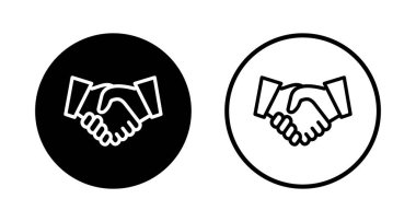 Tokalaşma simgesi logo tasarımı. İş tokalaşma işareti ve sembol. iletişim anlaşması