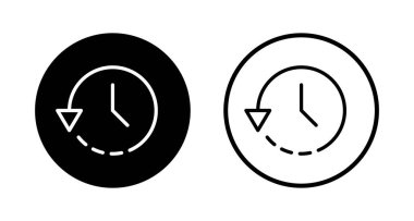 Tarih simgesi logosu tasarımı. Son olay geçmişi işareti ve simgesi