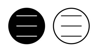 Menü simgesi logosu tasarımı. Web menü işareti ve sembol. Hamburger menüsü sembolü