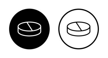 İlaç ikonu logosu tasarımı. Kapsül simgesi. Uyuşturucu işareti ve sembol