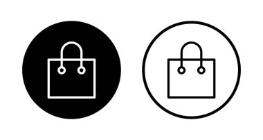 Alışveriş çantası simgesi logosu tasarımı. Alışveriş işareti ve sembol