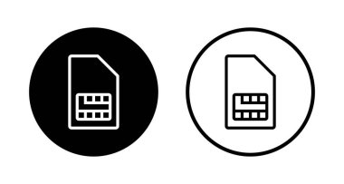 Sim kart simgesi logo tasarımı. çift sim kart işareti ve sembol