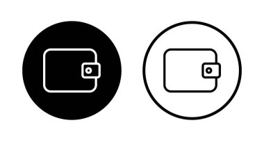 Cüzdan simgesi logosu tasarımı. cüzdan işareti ve sembol