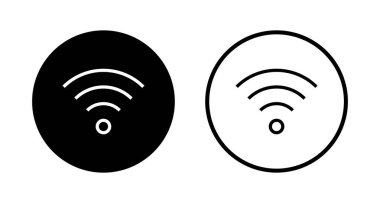 Wifi simgesi logo tasarımı. İşaret işareti ve sembol. Kablosuz simge