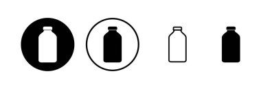 Şişe simgesi logosu tasarımı. şişe işareti ve sembol