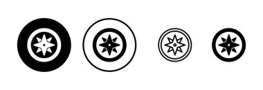 Pusula simgesi logosu tasarımı. ok pusula simgesi işareti ve sembolü