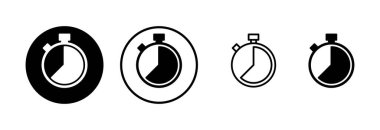 Kronometre simgesi logosu tasarımı. Zamanlayıcı işareti ve sembol. Geri sayım simgesi. Zaman Dönemi