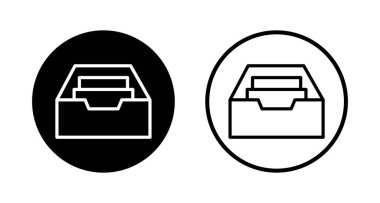 Dizin simgesi logo tasarımını arşivle. Belge vektör simgesi. Depolama simgesini arşivle.