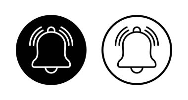 Bell simgesi logosu tasarımı. Web sitesi tasarımı için uyarı işareti ve sembol