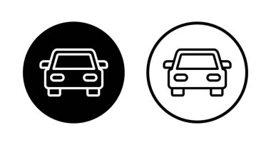 Araba simgesi logosu tasarımı. Araba işareti ve sembol. küçük sedan