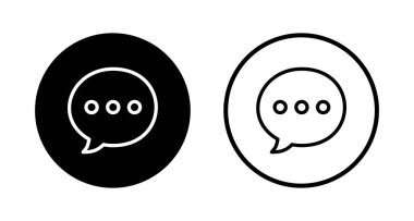 Sohbet ikonu logosu tasarımı. Konuşma balonu işareti ve sembol. Yorum simgesi. ileti