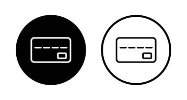 Kredi kartı simgesi logosu tasarımı. Kredi kartı ödeme imzası ve sembolü