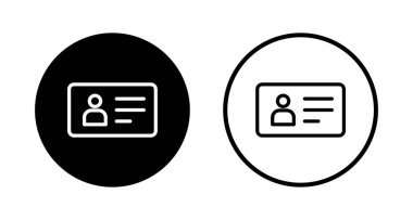 Lisans simgesi logo tasarımı. Kimlik kartı simgesi. Sürücü ehliyeti, personel kimlik kartı 