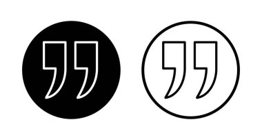 Alıntı simgesi logo tasarımı. Tırnak işareti ve sembol