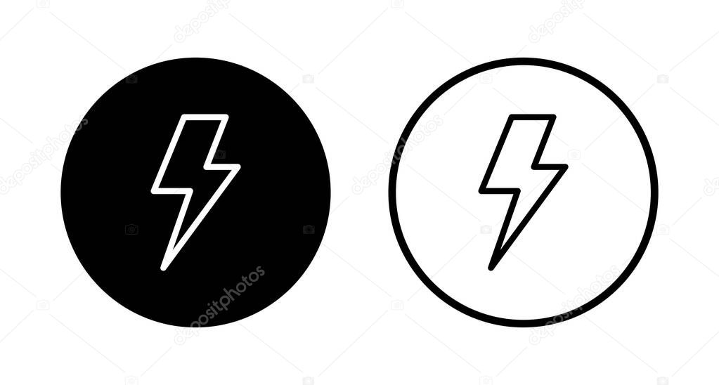 Lightning icon logo design. electric sign and symbol. power icon. energy sign