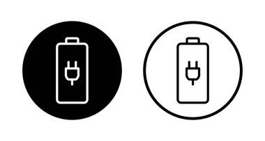 Batarya simgesi logosu tasarımı. Şarj işareti. pil şarj seviyesi