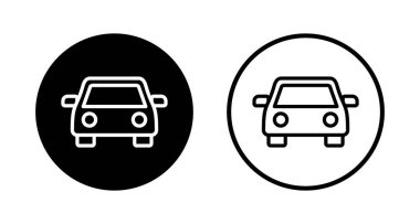 Araba simgesi logosu tasarımı. Araba işareti ve sembol. küçük sedan