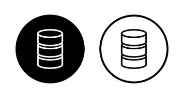 Veritabanı simgesi logo tasarımı. veritabanı işareti ve sembolü