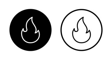 Ateş simgesi logosu tasarımı. ateş işareti ve sembol