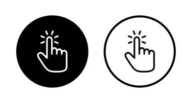 El imleç simgesi logosu tasarımı. İmleç işareti ve sembol. el imleç simgesi clik
