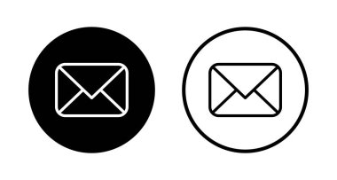 Posta simgesi logosu tasarımı. e-posta işareti ve sembol. E- posta simgesi. Zarf simgesi