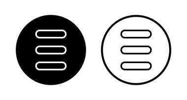 Menü simgesi logosu tasarımı. Web menü işareti ve sembol. Hamburger menüsü sembolü