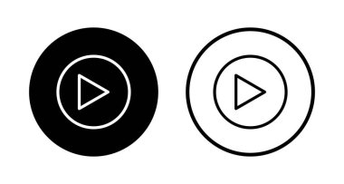 Simge logosu tasarımını oynat. Düğme işareti ve sembolü çal