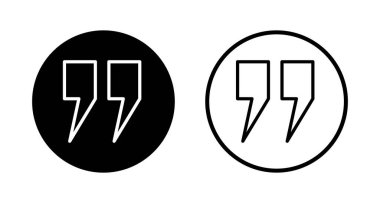 Alıntı simgesi logo tasarımı. Tırnak işareti ve sembol