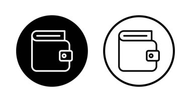 Cüzdan simgesi logosu tasarımı. cüzdan işareti ve sembol