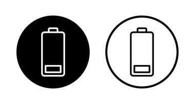 Batarya simgesi logosu tasarımı. Şarj işareti. pil şarj seviyesi