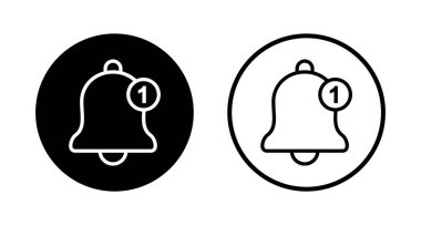 Bell simgesi logosu tasarımı. Web sitesi tasarımı için uyarı işareti ve sembol