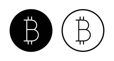 Bitcoin simge logosu tasarımı. Bitcoin işareti ve sembol. ödeme sembolü. şifreleme para birimi logosu