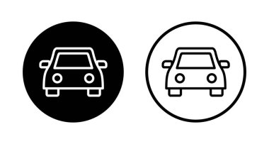 Araba simgesi logosu tasarımı. Araba işareti ve sembol. küçük sedan