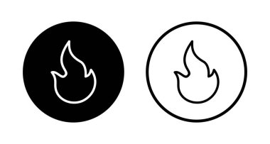 Ateş simgesi logosu tasarımı. ateş işareti ve sembol