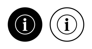 Bilgi simgesi logo tasarımı. İmza ve sembol hakkında. soru işareti simgesi