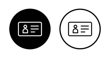 Lisans simgesi logo tasarımı. Kimlik kartı simgesi. Sürücü ehliyeti, personel kimlik kartı 