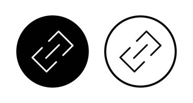 Bağlantı simgesi logosu tasarımı. Hiper bağlantı zinciri işareti ve sembolü