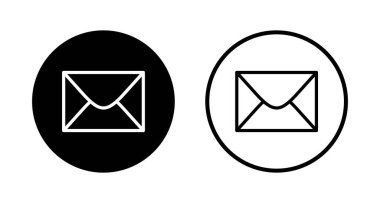 Posta simgesi logosu tasarımı. e-posta işareti ve sembol. E- posta simgesi. Zarf simgesi