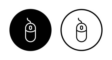 Fare simgesi logosu tasarımı. Tıklama işareti ve sembol. işaretleyici simgesi vektörü.