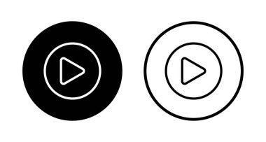 Simge logosu tasarımını oynat. Düğme işareti ve sembolü çal