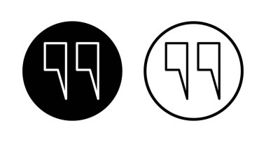 Alıntı simgesi logo tasarımı. Tırnak işareti ve sembol