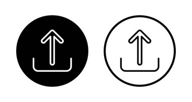 Simge logo tasarımı yükle. veri işareti ve sembolü yükle