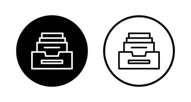 Dizin simgesi logo tasarımını arşivle. Belge vektör simgesi. Depolama simgesini arşivle.