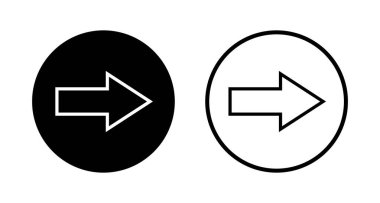 Ok simgesi logosu tasarımı. Web tasarımı için ok işareti ve sembol.