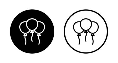 Balon simgesi logosu tasarımı. Parti balonu işareti ve sembolü