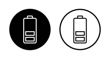 Batarya simgesi logosu tasarımı. Şarj işareti. pil şarj seviyesi