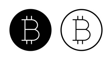 Bitcoin simge logosu tasarımı. Bitcoin işareti ve sembol. ödeme sembolü. şifreleme para birimi logosu