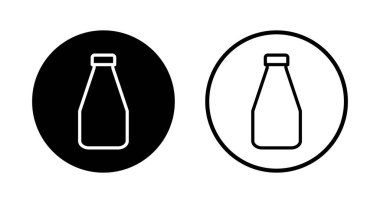 Şişe simgesi logosu tasarımı. şişe işareti ve sembol