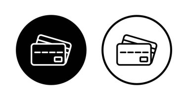 Kredi kartı simgesi logosu tasarımı. Kredi kartı ödeme imzası ve sembolü