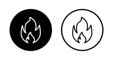 Ateş simgesi logosu tasarımı. ateş işareti ve sembol
